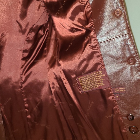 Etienne Aigner Brown Leather Jacket - Picture 13 of 16